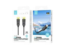 Fekete Techancy DisplayPort DP–DP kábel