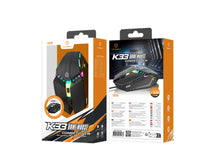Fekete Techancy TJ6105 gamer egér LED világítással
