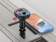 Fekete Techancy TE0866 Bluetooth FM-transzmitter autóba