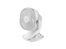Fehér Techancy KL7305 csíptethető asztali ventilátor