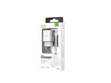 Fehér Techancy TA2790 fali töltő két USB-porttal és Lightning kábellel