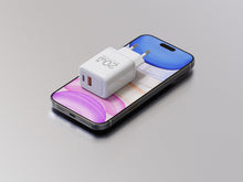 Fehér Techancy TA2825 USB-C és USB-A gyorstöltő