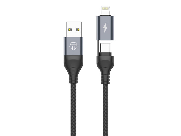 Fekete Techancy 2 az 1-ben USB adatkábel