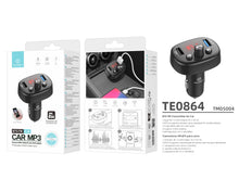 Fekete Techancy TE0864 autós FM transmitter