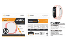 Rózsaszín-fehér Techancy szilikon óraszíj Mi Band 3/4-hez