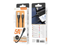 Fekete Techancy USB-A–Lightning adatkábel