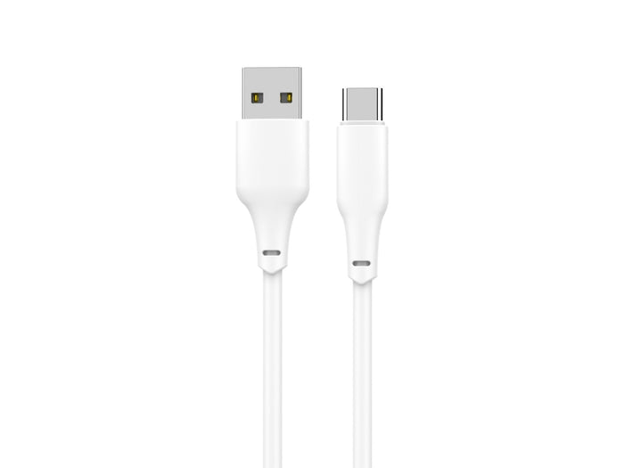 Fehér Techancy USB-A – USB-C adatkábel