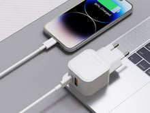 Fehér Techancy 43 W-os gyorstöltő USB-C és USB-A porttal