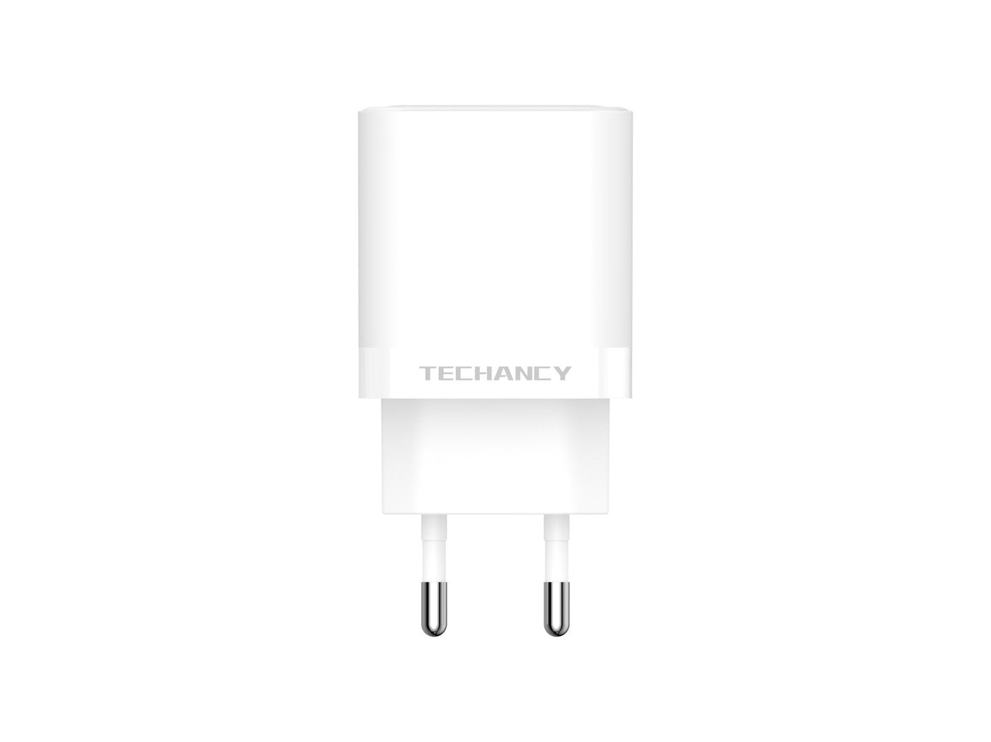 Fehér Techancy dupla USB-C hálózati töltő