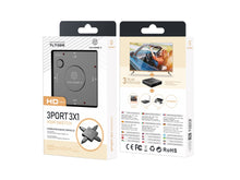 Fekete Techancy TL7326 HDMI kapcsoló 3 bemenettel