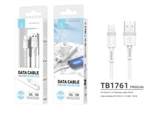 Fehér Techancy USB-A–Lightning kábel