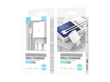 Fehér Techancy PD fali töltő Type-C–iP kábellel