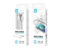 Fehér Techancy USB-A–Lightning kábel 2 m hosszban