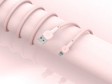 Rózsaszín Techancy USB-A–Lightning kábel