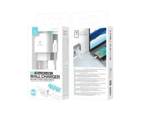 Fehér Techancy TA2822 USB-A és USB-C fali töltő