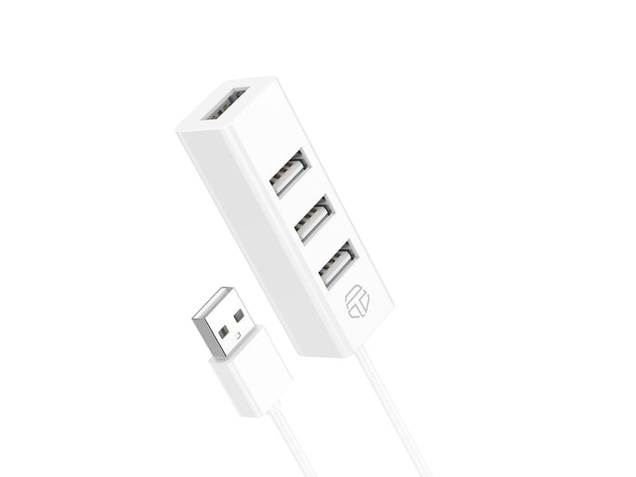 Fehér Techancy TV3745 4 portos USB hub