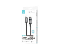 Fekete Techancy USB-C–Lightning kábel LED kijelzővel