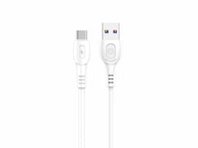 Fehér Techancy USB-A – USB-C kábel