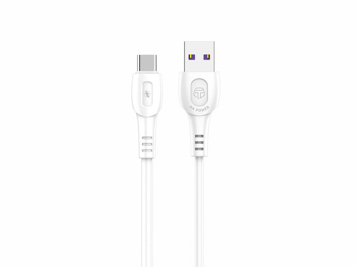 Fehér Techancy USB-A – USB-C kábel