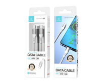 Fehér Techancy USB-C–USB-C fonott kábel
