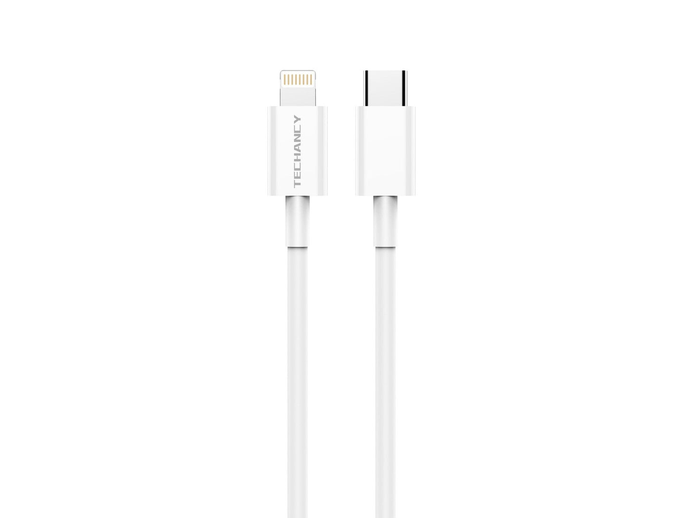 Fehér Techancy USB-C–Lightning kábel