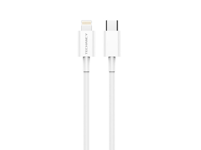 Fehér Techancy USB-C–Lightning kábel