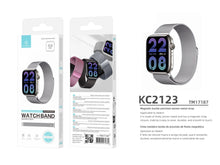 Ezüst Techancy mágneses fémszíj Apple Watch 49 mm-hez