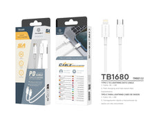 Fehér Techancy USB-C–Lightning töltő- és adatkábel