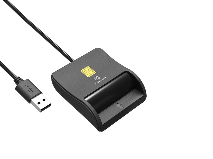 Fekete Techancy MI0631 USB intelligenskártya-olvasó