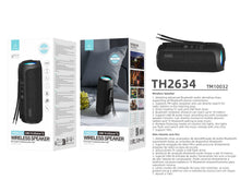 Fekete Techancy TH2634 Bluetooth hangszóró LED fénnyel