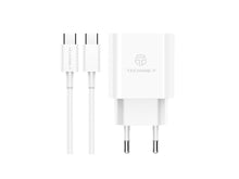 Fehér Techancy USB-C PD 18 W hálózati töltő