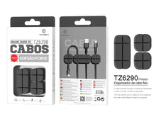 Fekete Techancy TZ6290 kábelrendező 3 darabos kiszerelésben