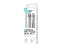 Fehér Techancy USB-C–USB-C gyorstöltő kábel