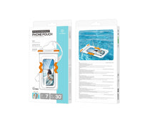 Bolsa Impermeavel Insuflavel para Telemovel Techancy TU7454, 7 Polegadas, IPX8, Ate 30m, Flutuante, Ecra Tatil, Branco e Laranja-4
