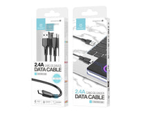 Fekete Techancy USB-A–USB-C adatkábel