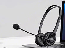 Fekete Techancy TH5234 USB headset mikrofonnal