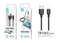 Fekete Techancy USB-A–Lightning kábel