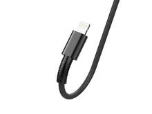 Fekete Techancy USB-A–Lightning kábel 1,2 m hosszban
