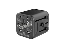 Fekete Techancy MB2502 univerzális utazóadapter