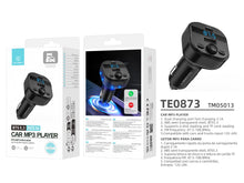 Fekete Techancy TE0873 autós Bluetooth FM transzmitter