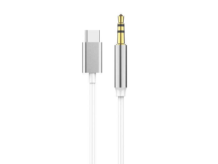 Fehér Techancy USB-C–3,5 mm audio kábel