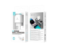 Fehér Techancy USB-A és USB-C hálózati töltő