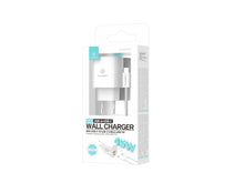 Fehér Techancy TA2820 USB-A és USB-C fali töltő