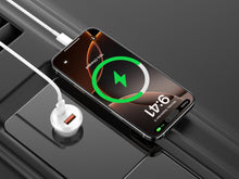 Fehér Techancy TC6428 autós töltő USB-C kábellel