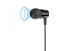 Fekete Techancy TD8025 vezetékes fülhallgató mikrofonnal