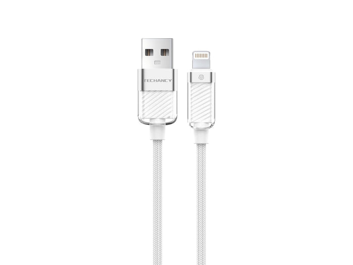 Fehér Techancy USB-A–Lightning kábel