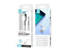 Fehér Techancy USB-A–USB-C gyorstöltő kábel