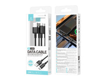 Fekete Techancy USB-A–USB-C kábel