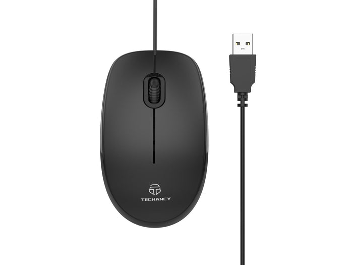 Fekete Techancy TJ6109 vezetékes USB egér