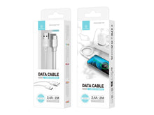 Fehér Techancy USB-A – USB-C kábel